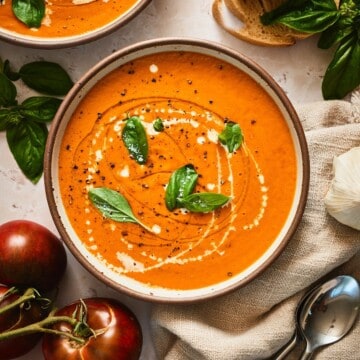 Roasted Red Pepper Tomato Soup.