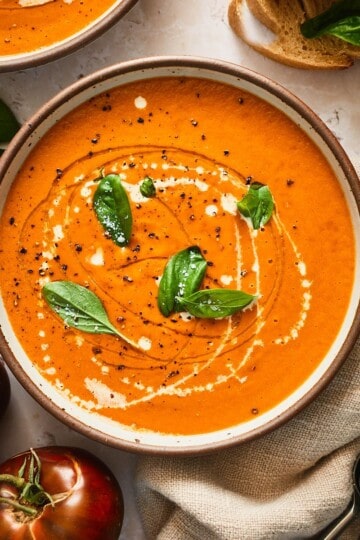 Roasted Red Pepper Tomato Soup.