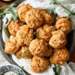 Herbed brown butter drop biscuits.
