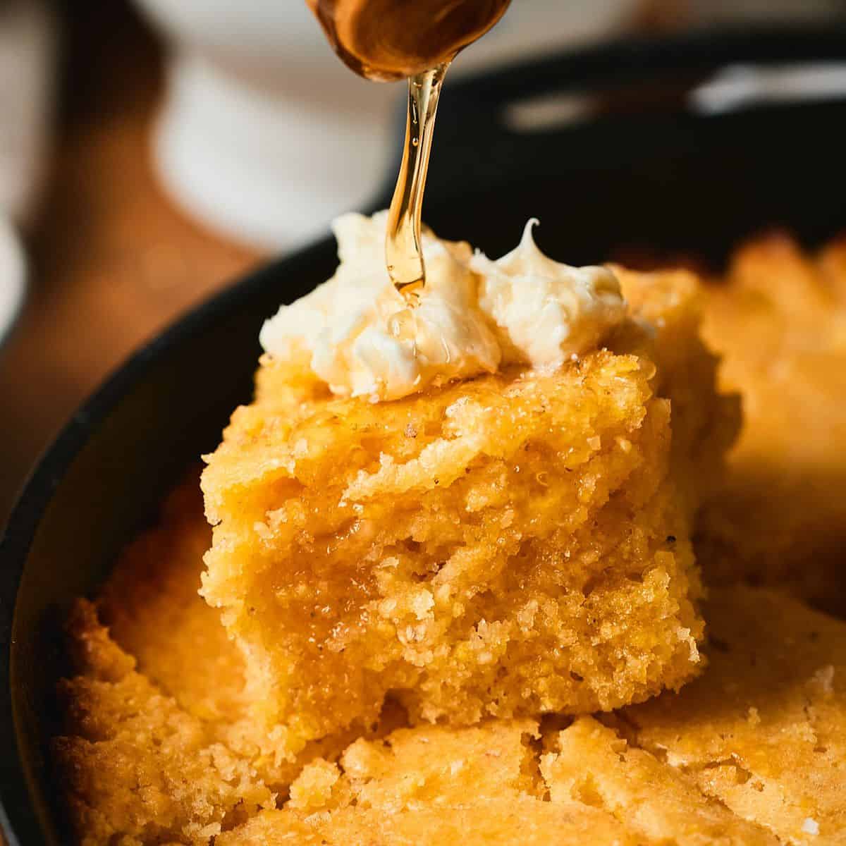 Cast iron skillet cornbread.