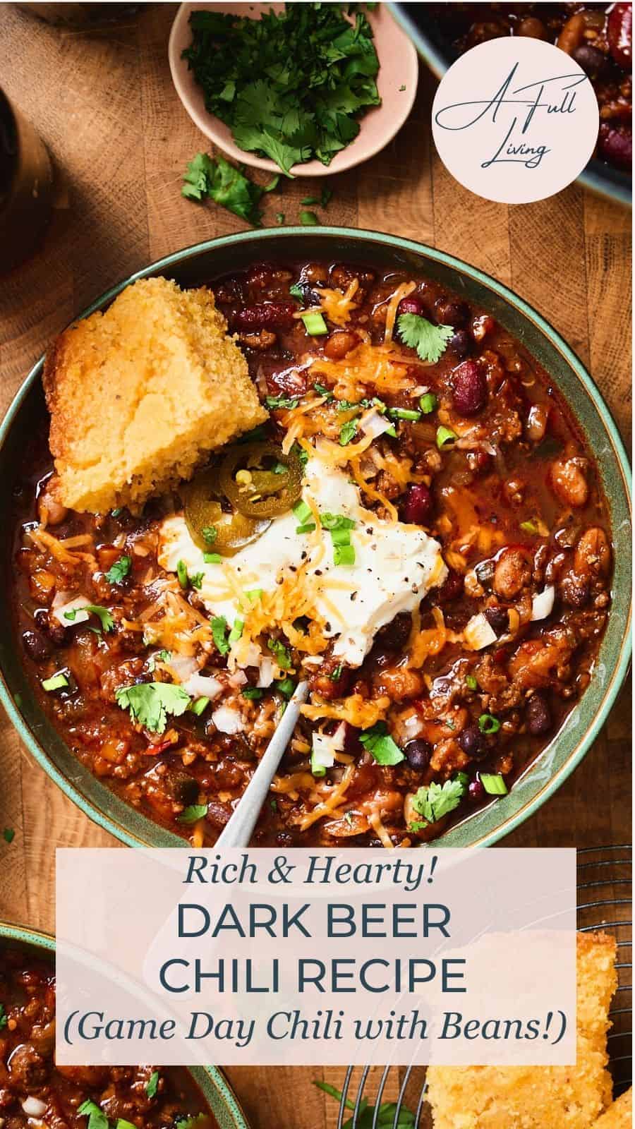 Dark beer chili recipe.