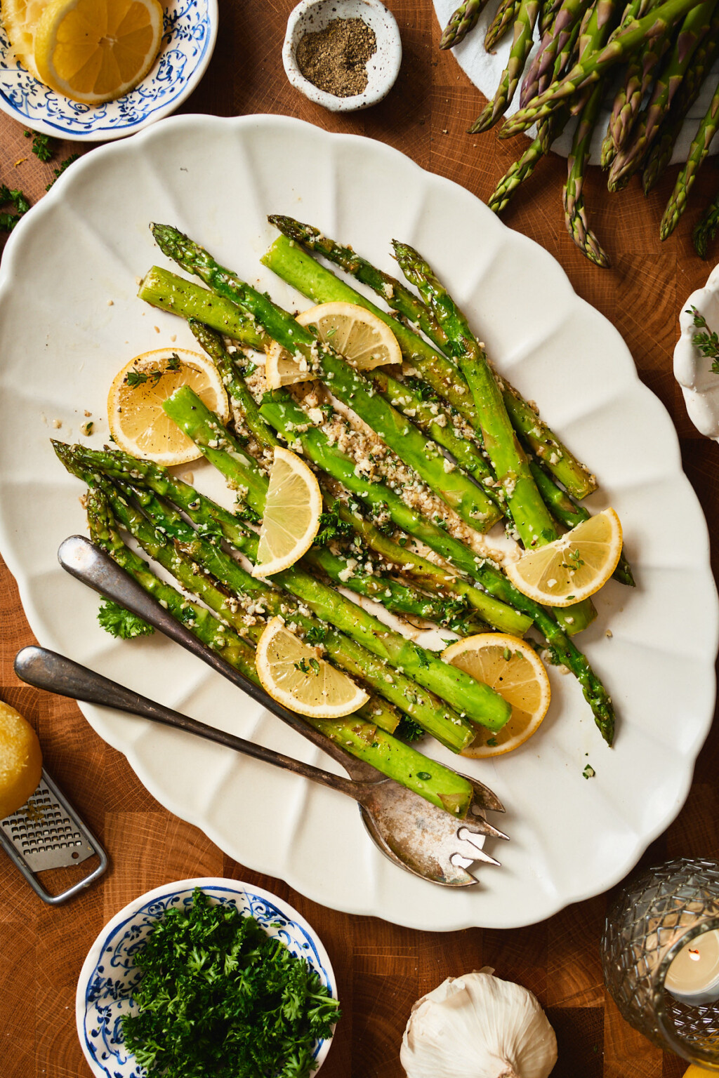 Pan Fried Asparagus with Lemon Garlic Butter - A Full Living