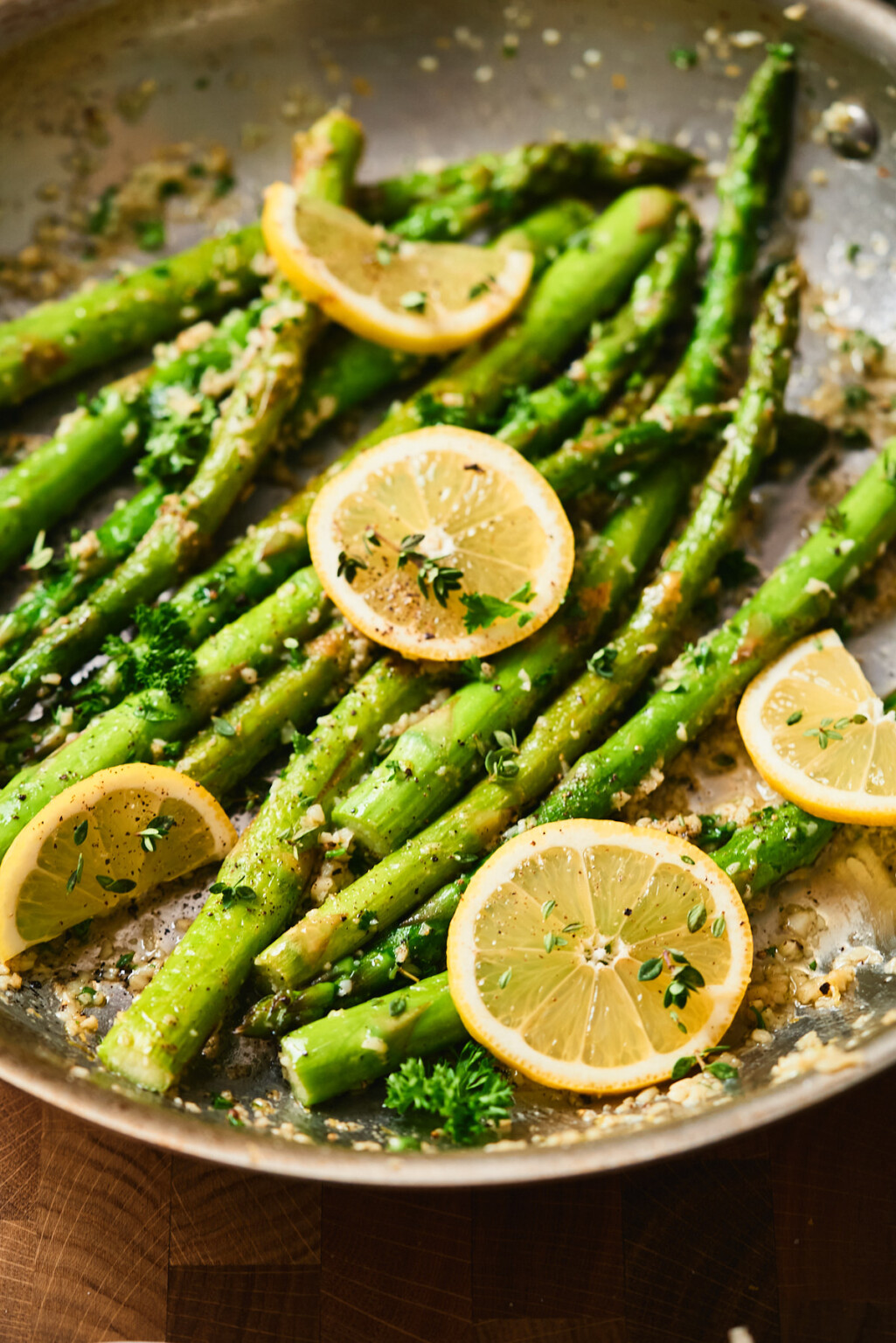 Pan Fried Asparagus with Lemon Garlic Butter - A Full Living