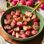 Roasted radishes with brown butter.