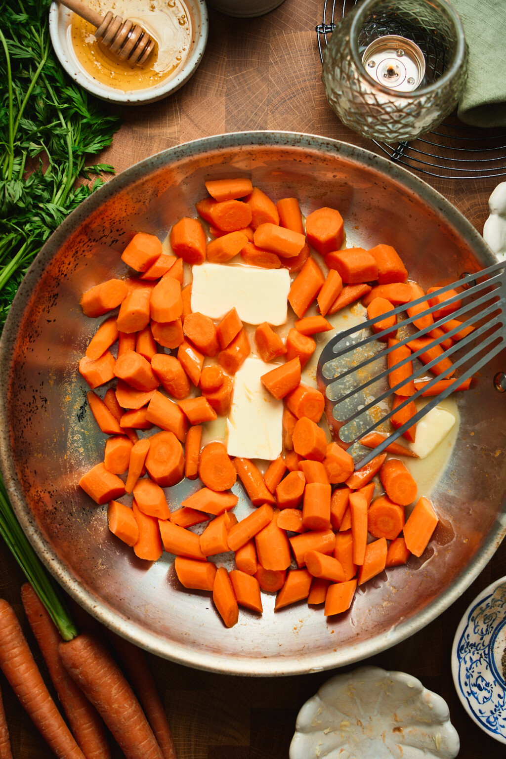 Stovetop Glazed Carrots with Honey Butter - A Full Living