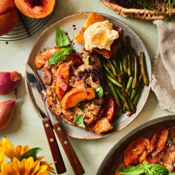 Buttery Peach Pork Chops.