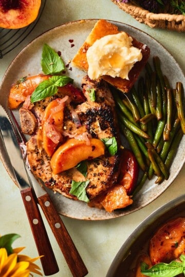 Buttery Peach Pork Chops.
