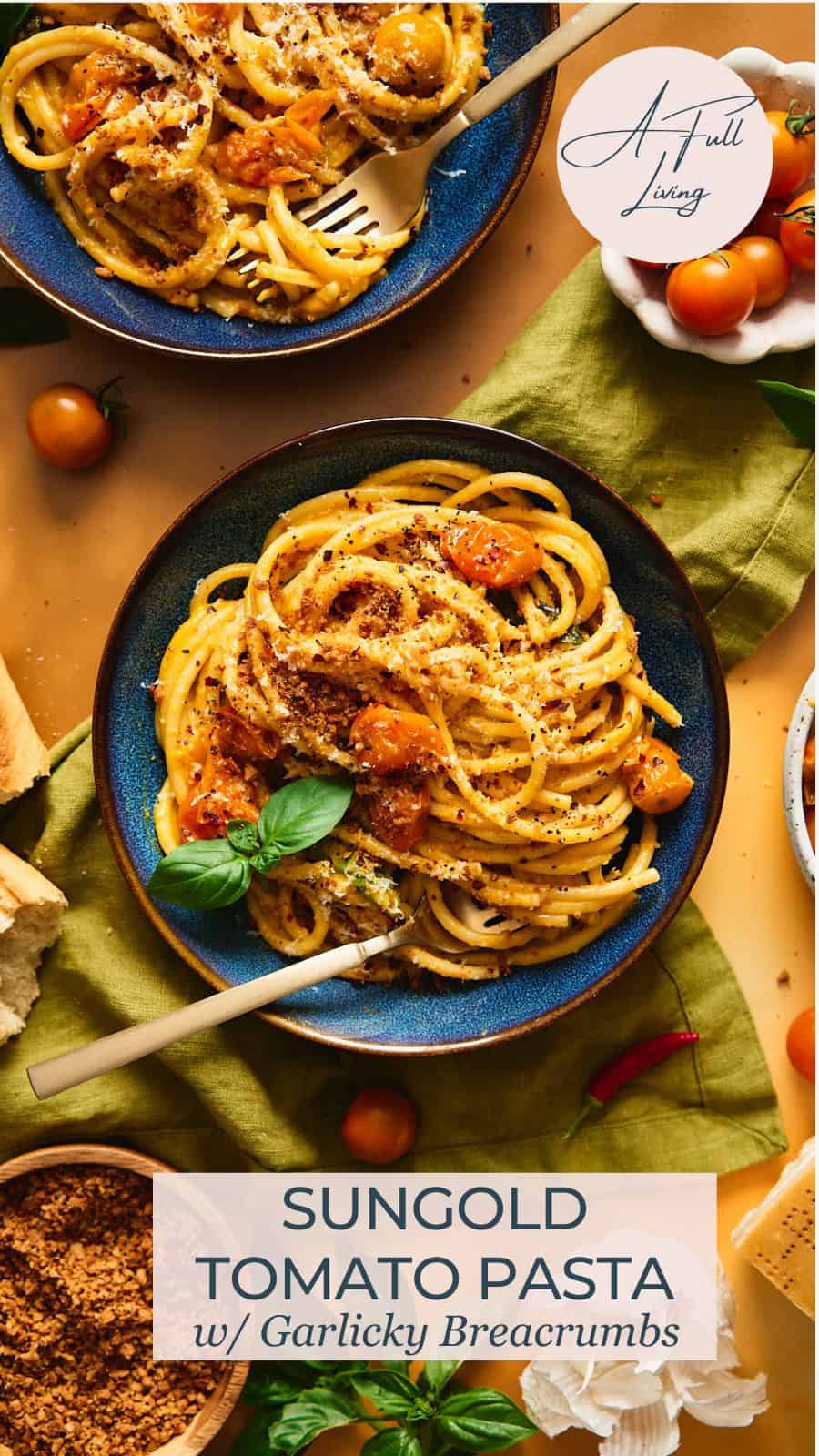 Sungold Tomato Pasta Pinterest Pin.
