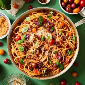 Tomato Bacon Pasta.