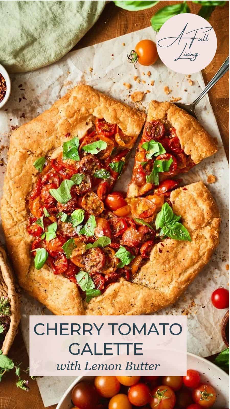 Cherry Tomato Galette Pin with Lemon Butter.